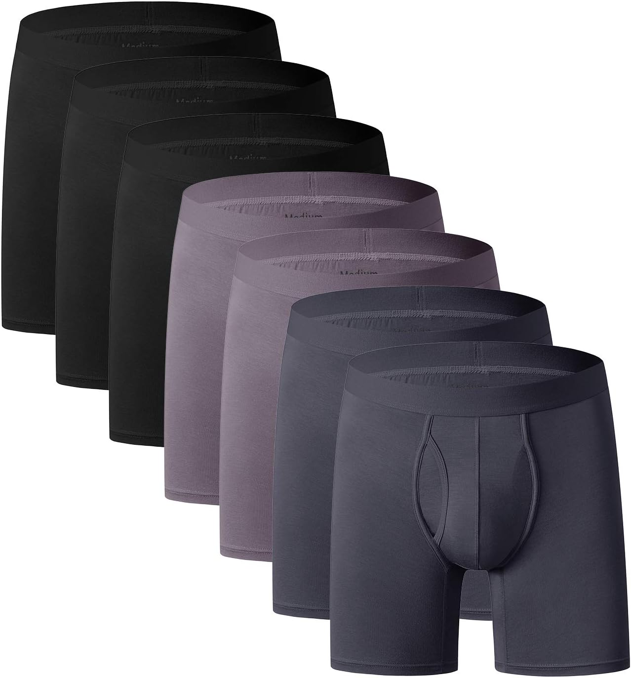 youlehe Men's Bamboo Viscose Boxer Briefs for Ultimate Comfort
