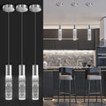 OKELI Modern Pendant Lights LED Bubble Crystal for Kitchen Island