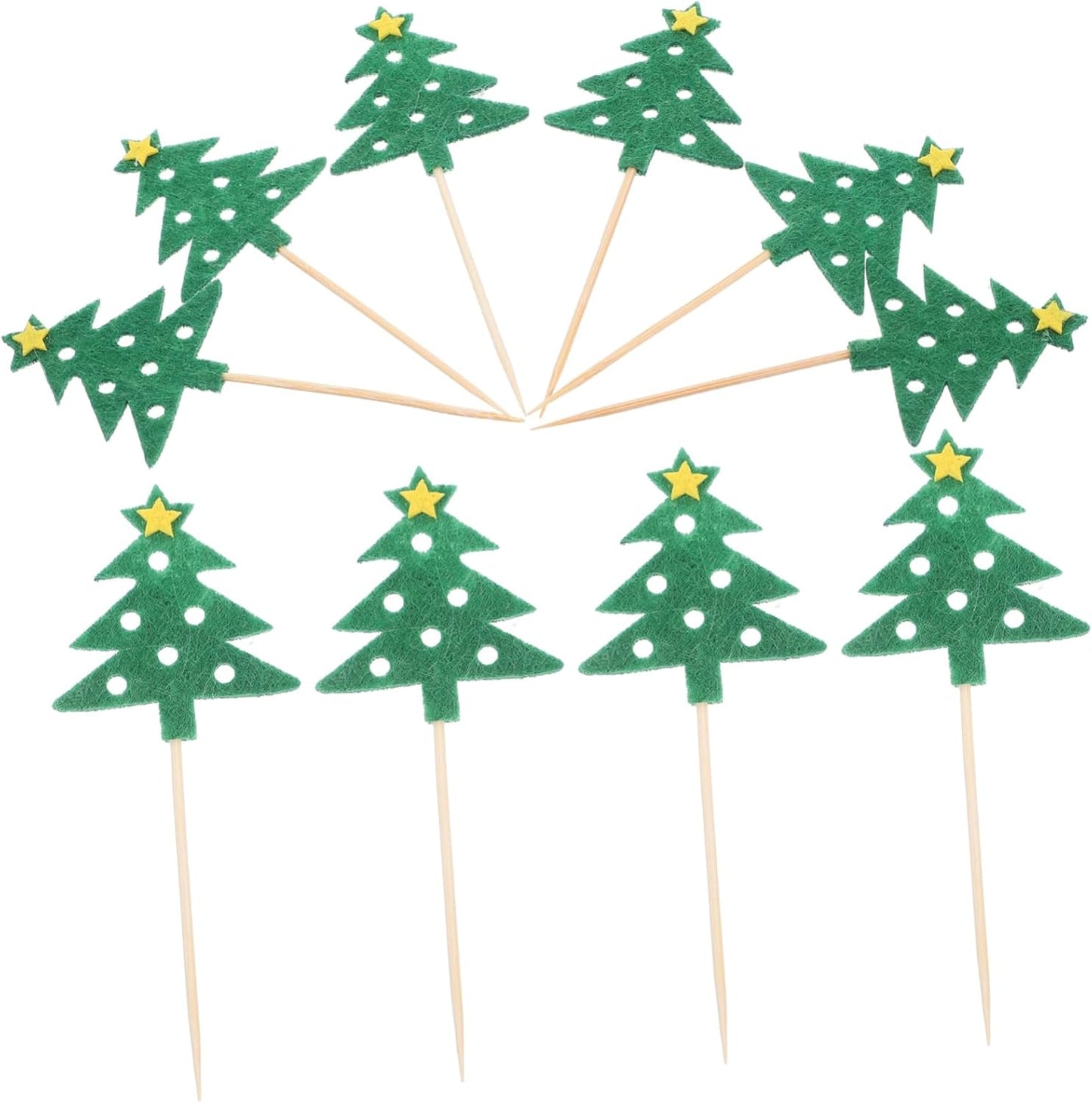 Christmas Tree Cocktail Picks - Festive Appetizer Decor