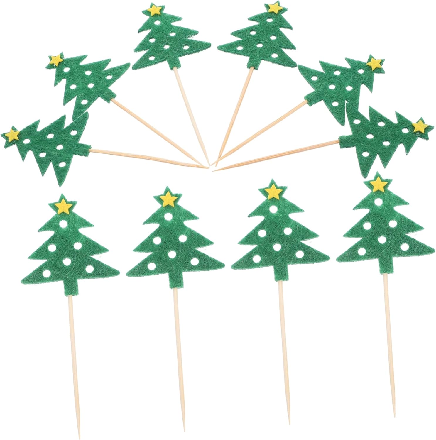Christmas Tree Cocktail Picks - Festive Appetizer Decor