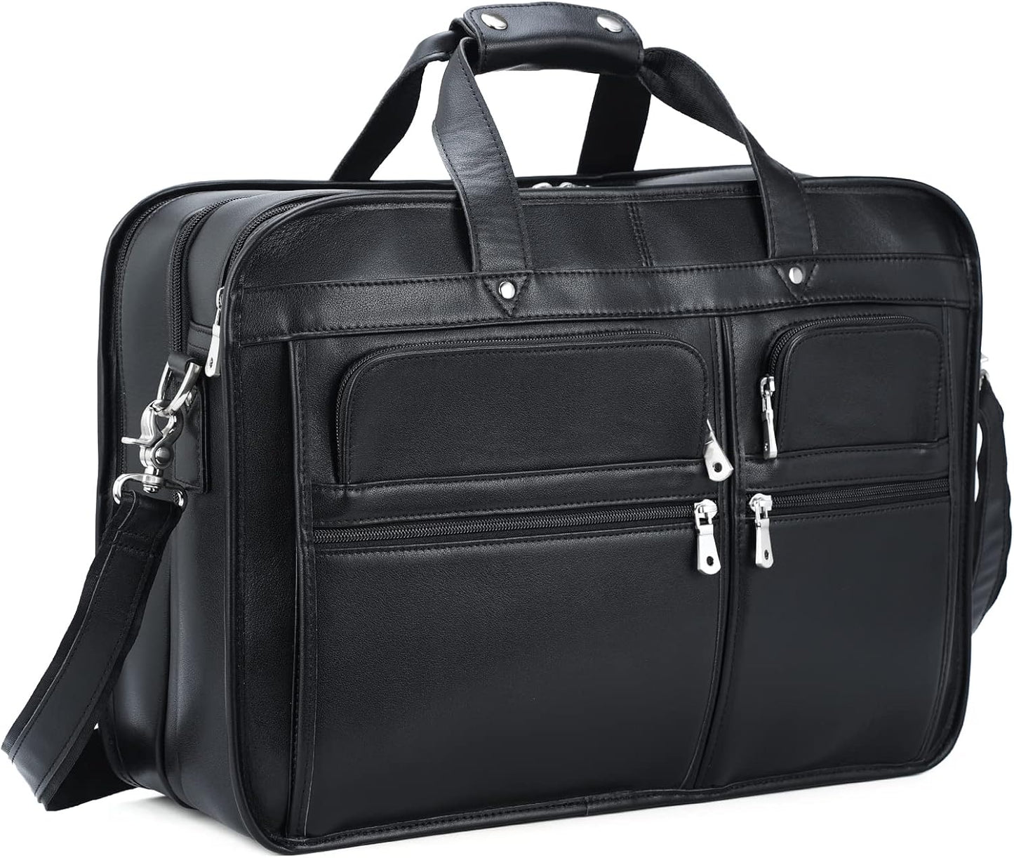 Polare 18.5 Full Grain Leather Laptop Briefcase for Men