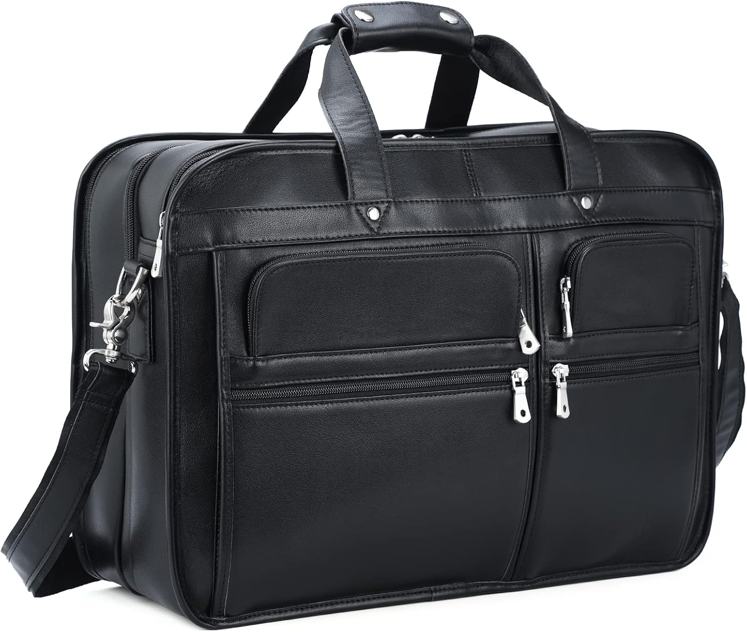 Polare 18.5 Full Grain Leather Laptop Briefcase for Men
