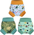 Baby Reusable Swim Diapers 3Pcs for Boys S/2T - Waterproof Comfort