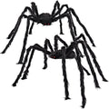 JOYIN 2 Pack 5 ft Halloween Hairy Black Spiders - Large Outdoor Decor