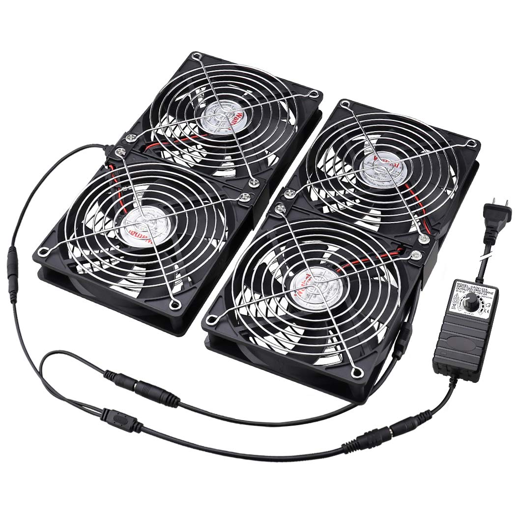 Wathai 4 x 120mm GPU Mining Rigs Server Racks Fan for Cooling