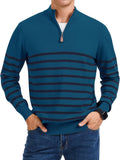 iWoo Quarter Zip Sweaters for Men Slim Fit Mock Neck - Office Ready