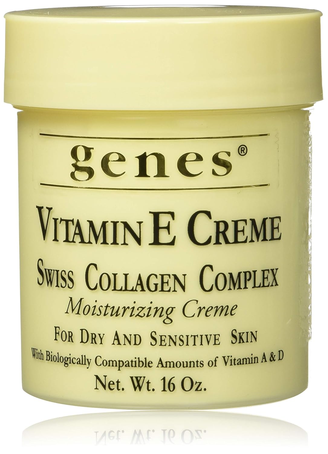 Genes Vitamin E Creme for Dry and Sensitive Skin - 16 oz Moisturizer