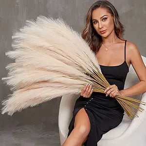 YXZZWL Faux Pampas Grass 38in Tall 8PCS for Boho Decor