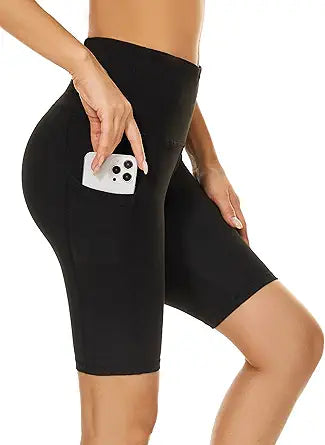 Custer's Night High Waist Out Pocket Yoga Short for Tummy Control
