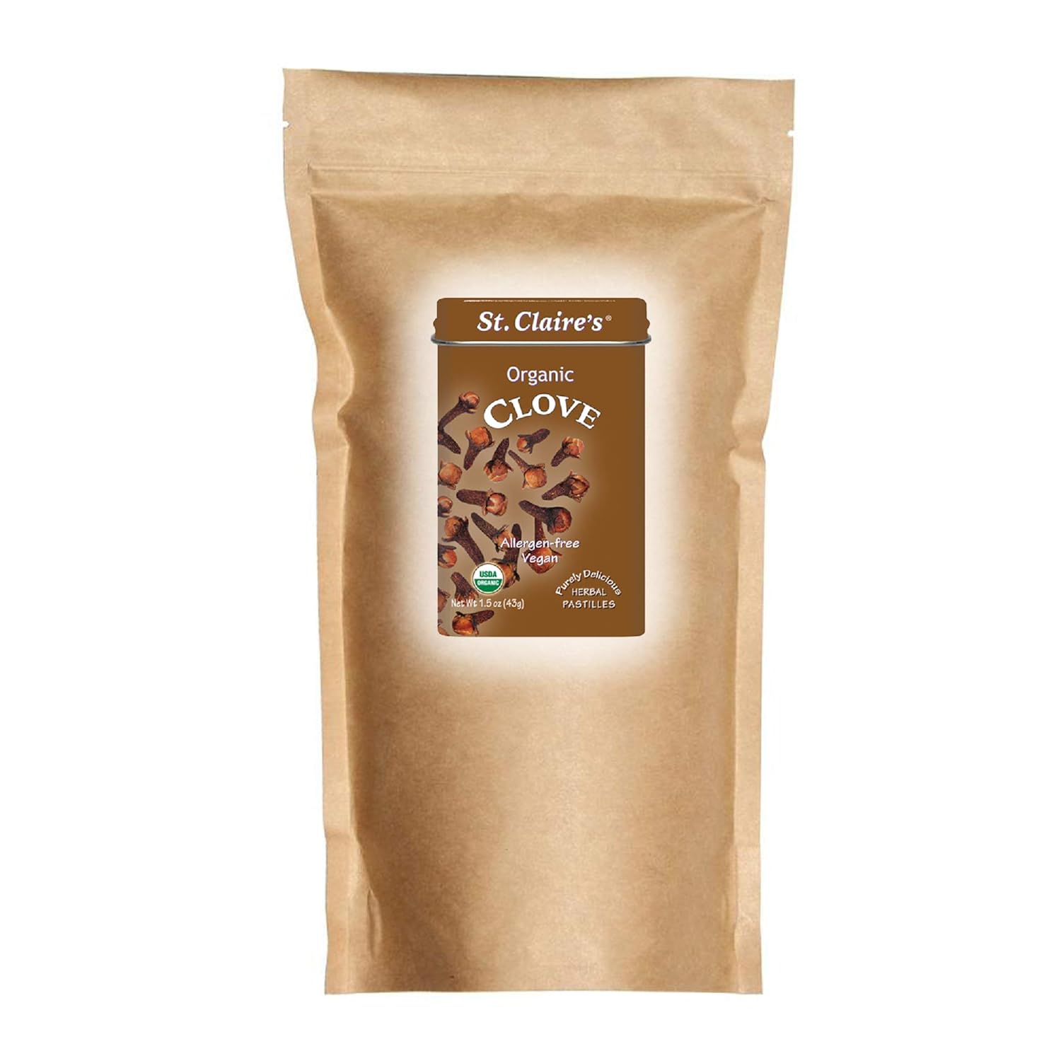 St. Claire's Organic Herbal Pastilles - Clove Flavor Bulk Bag