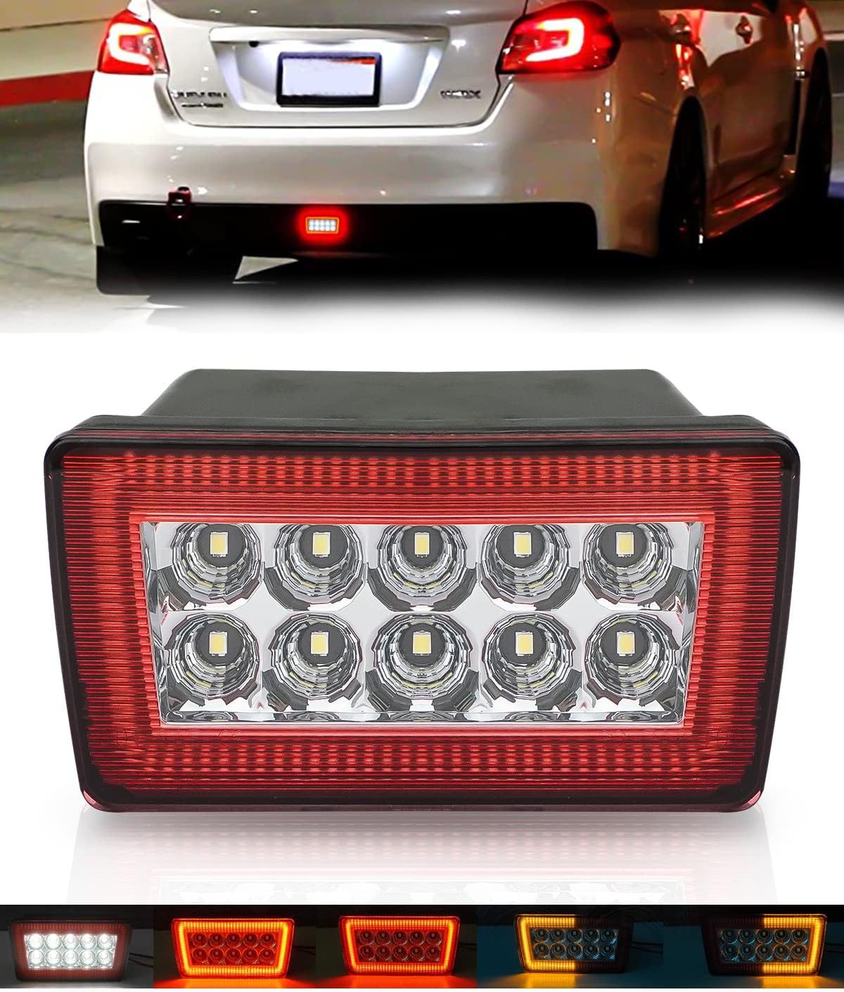 Bestview 5-In-1 LED Rear Fog Light Assembly for Subaru WRX