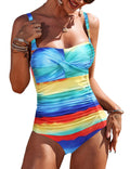Ekouaer One Piece Swimsuit Ruched Tummy Control - Flattering Fit look