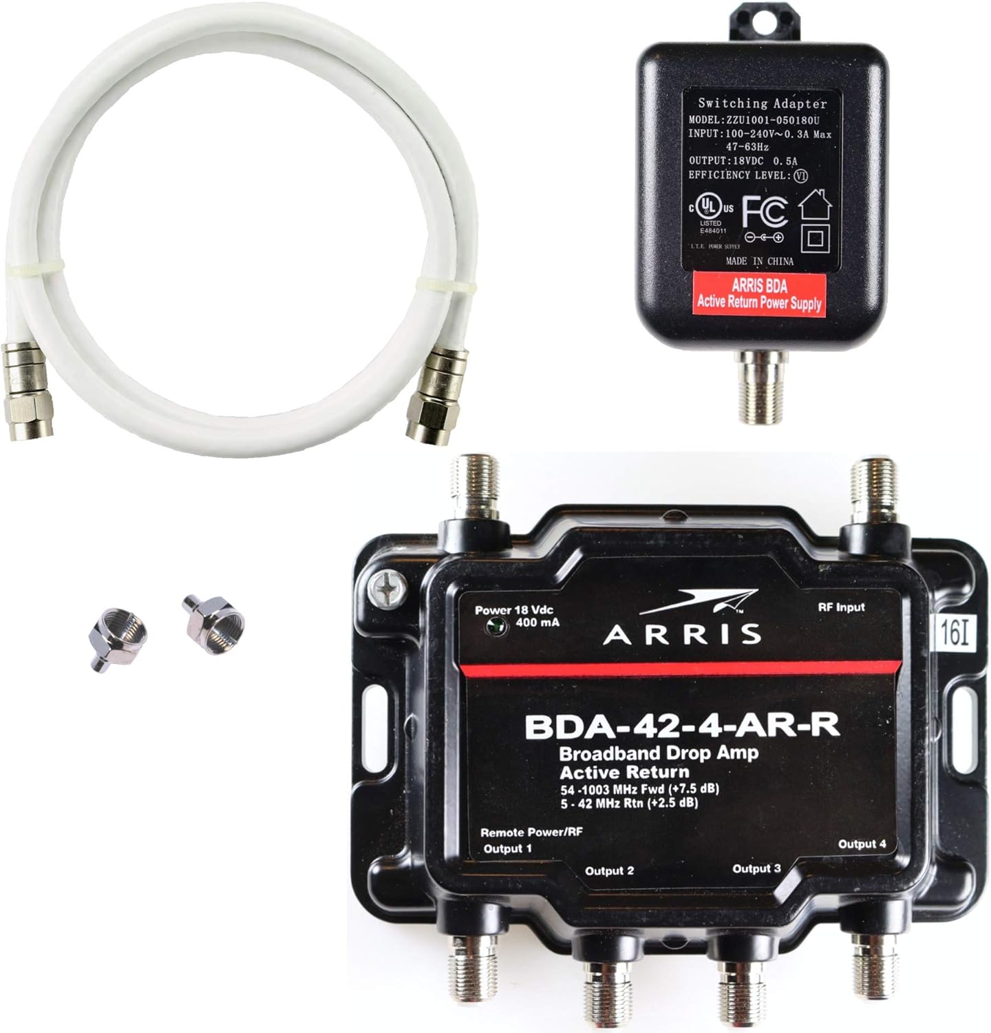 Arris 4-Port Cable Modem Signal Booster for Enhanced Performance