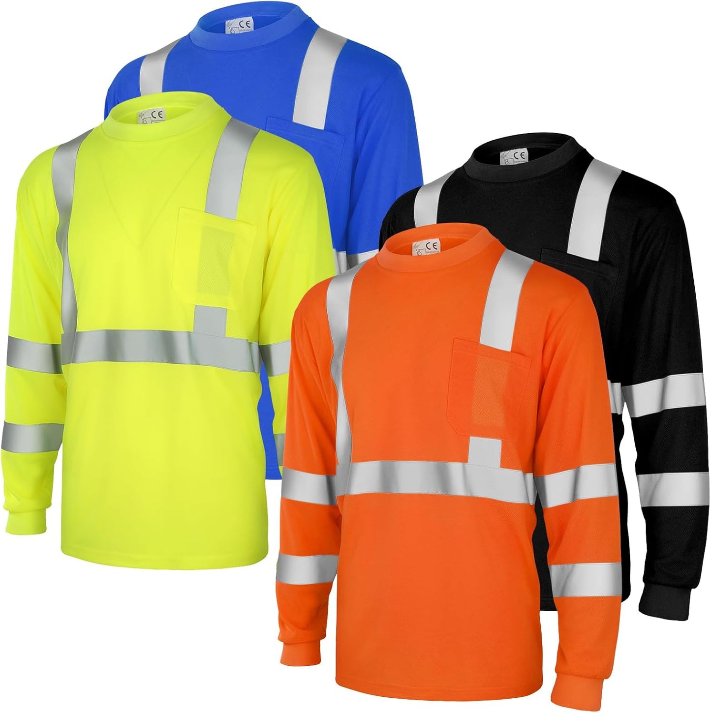 High Visibility Reflective Construction Work Shirts for Safety