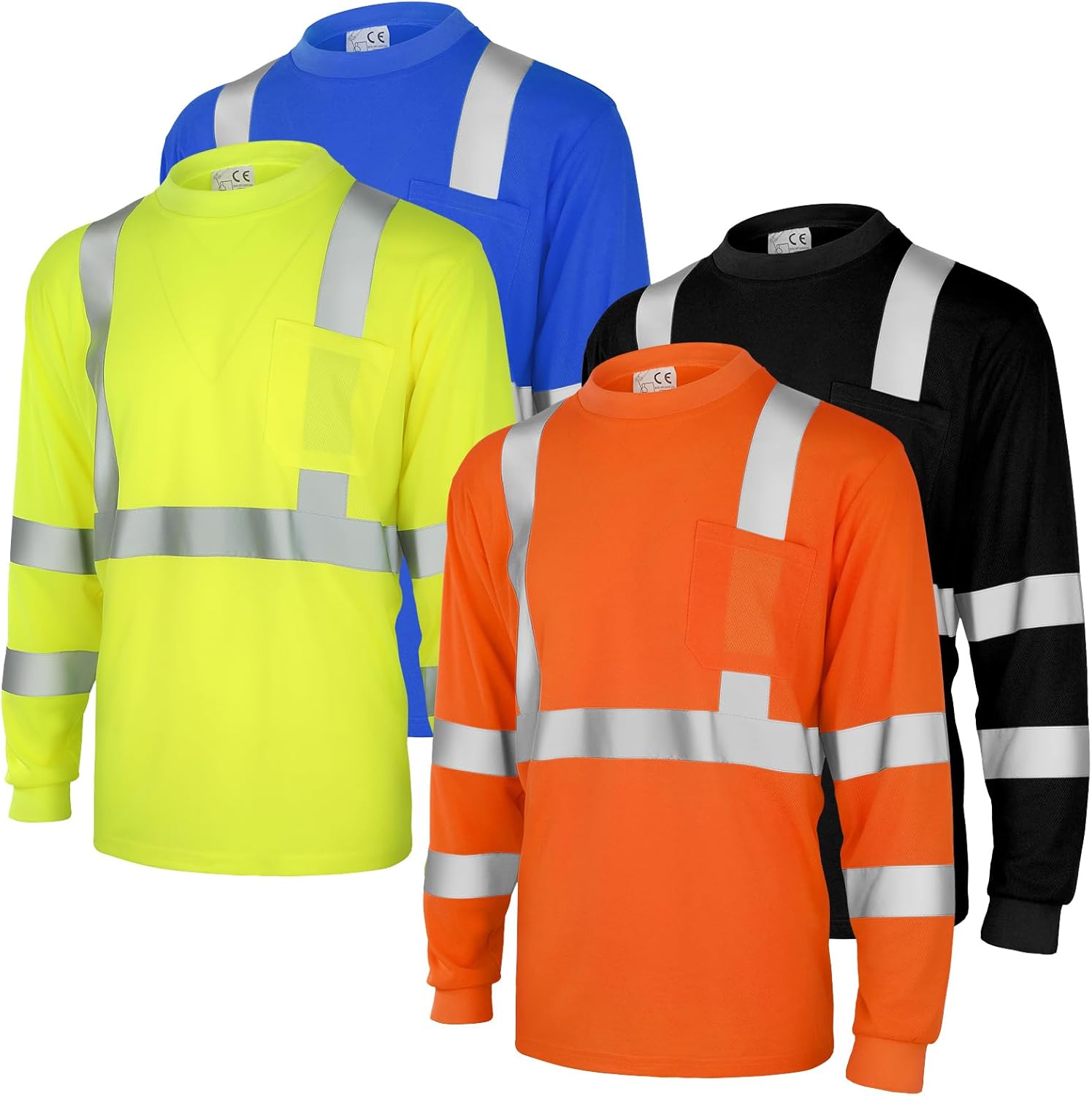 High Visibility Reflective Construction Work Shirts for Safety