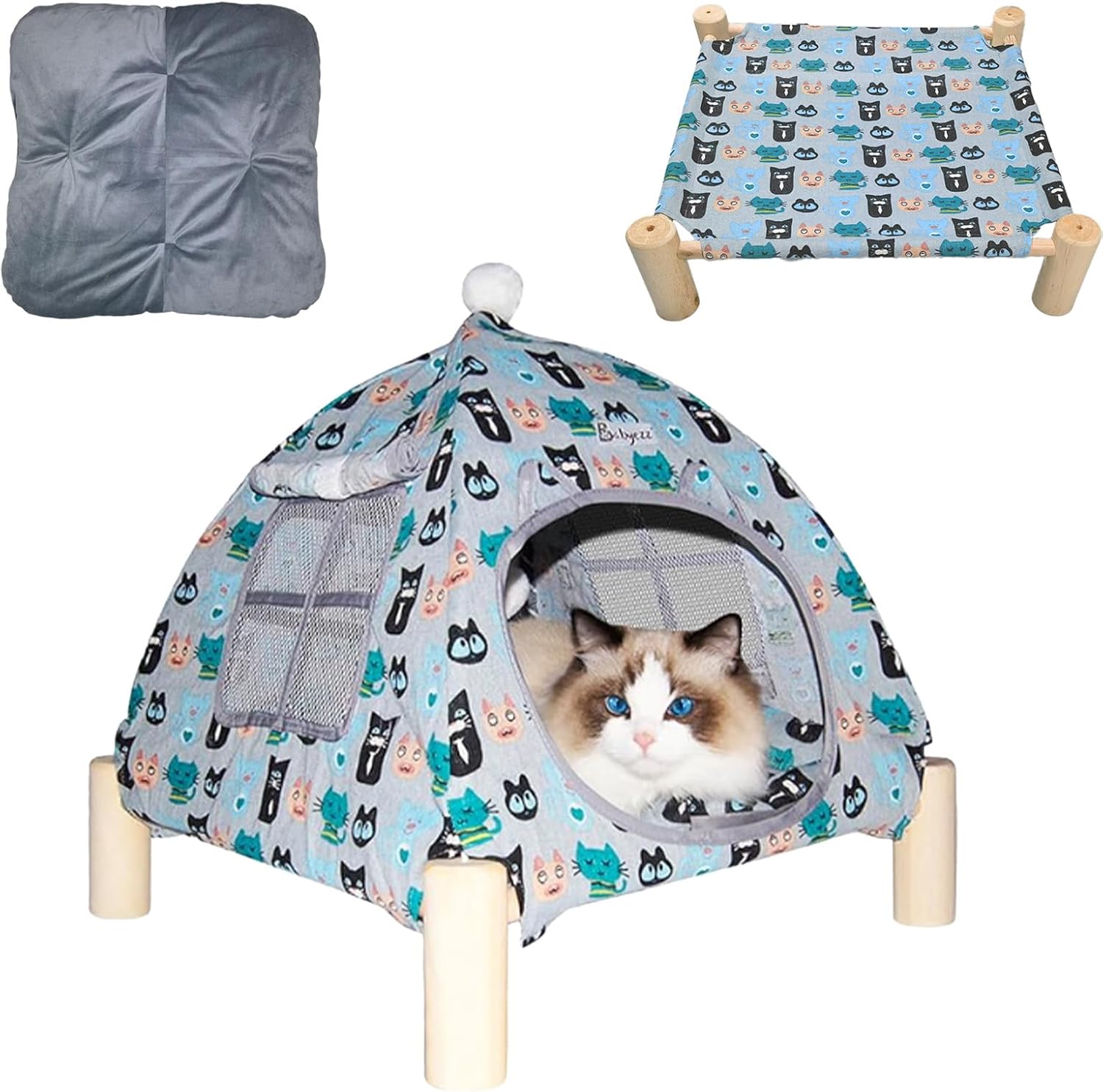 Portable 2-in-1 Cat Bed Tent - Cozy & Versatile!