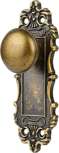 Antique Brass Dummy Door Knob Interior Replacement - Vintage Style