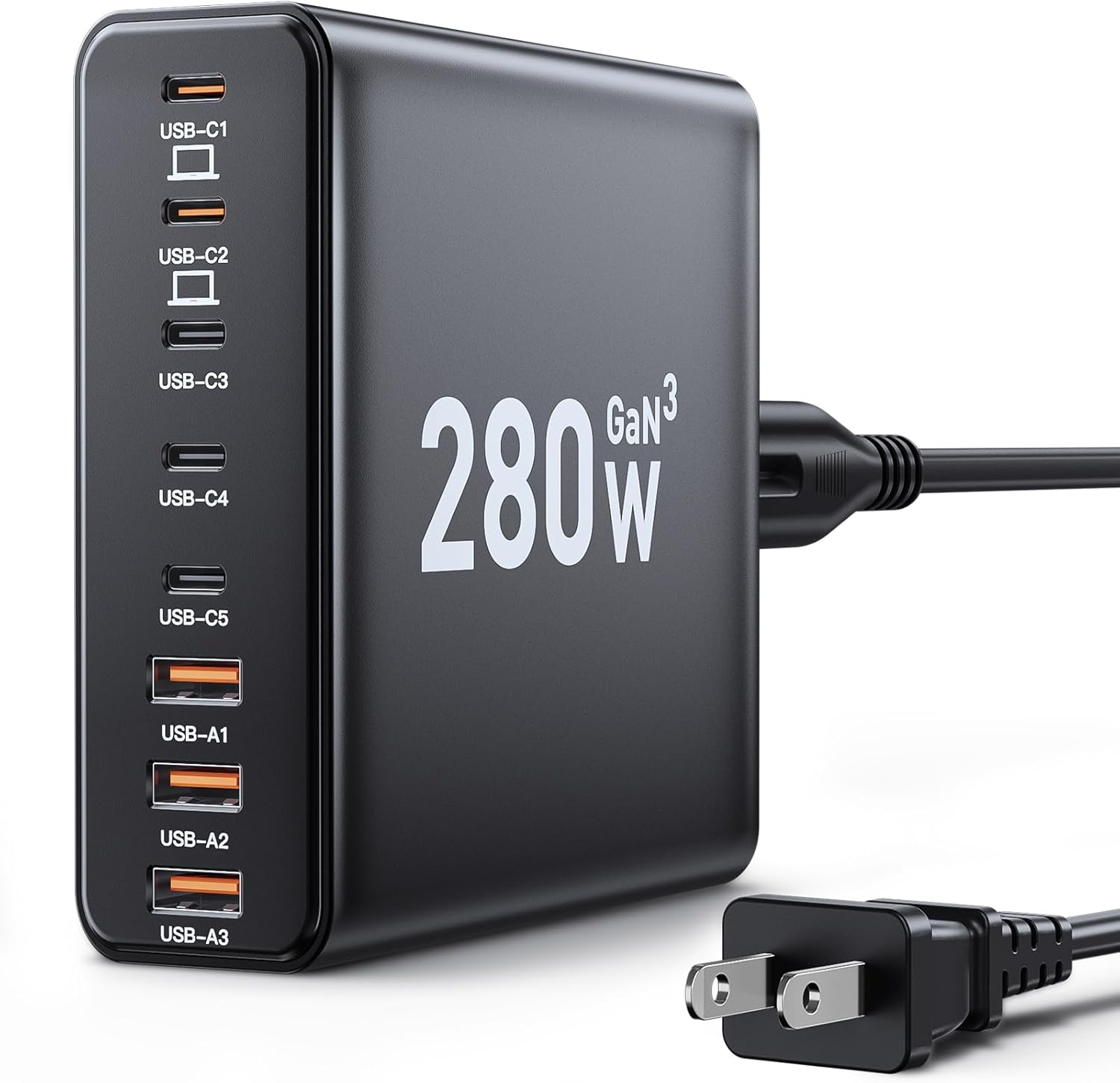 Ediliow 8-Port 280W USB C Charger: Power Up Everything Fast!