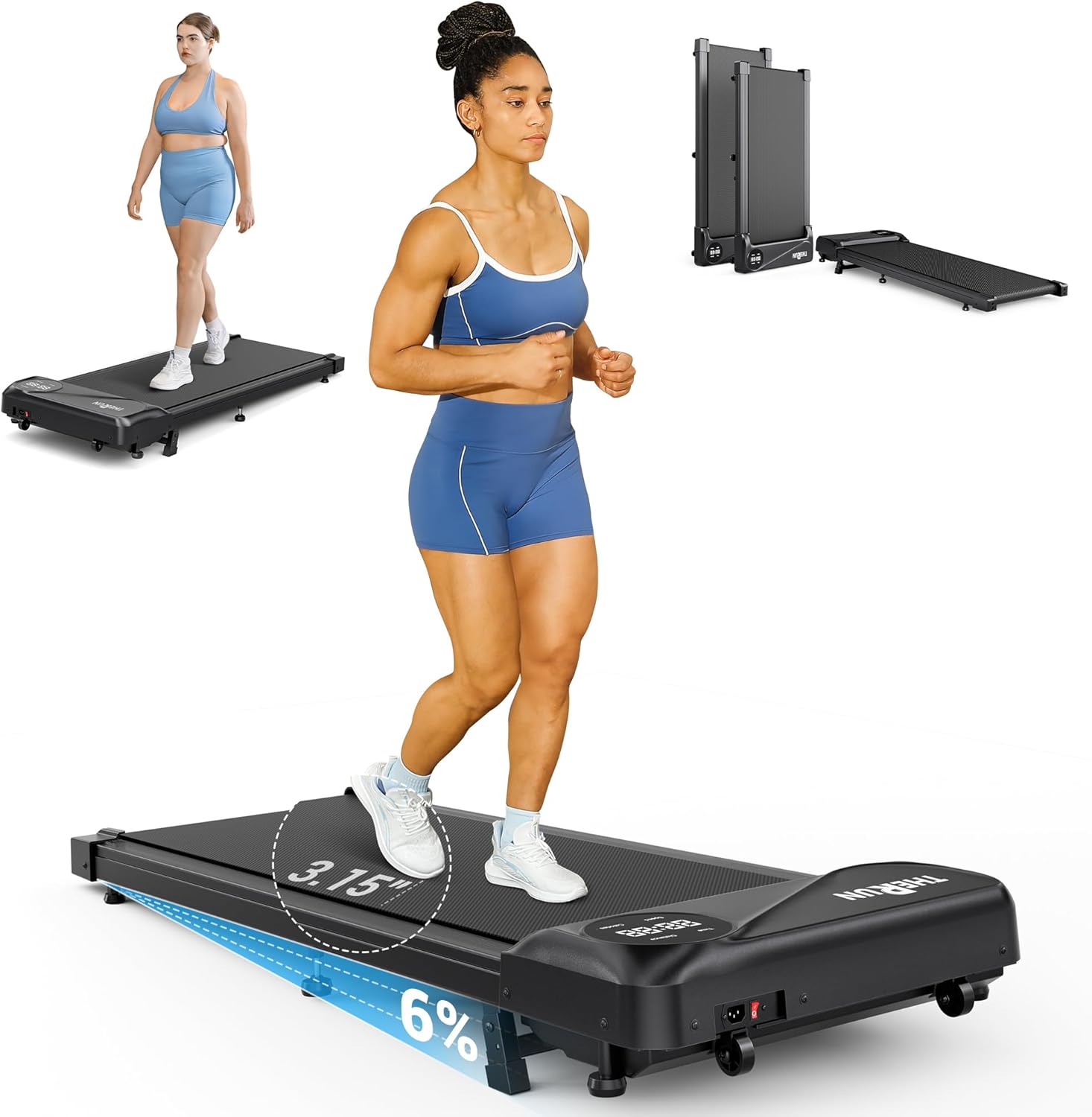 THERUN Walking Pad Treadmill for Home and Office Use
