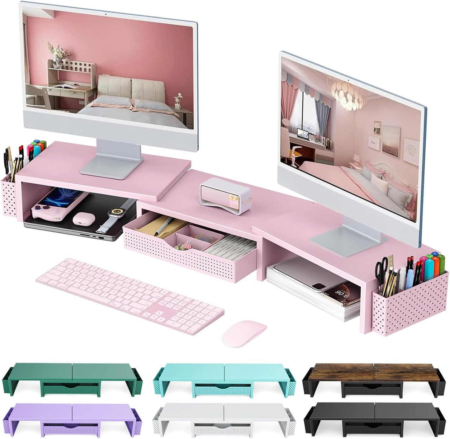 Gianotter Dual Monitor Stand Riser for Organized Workspace