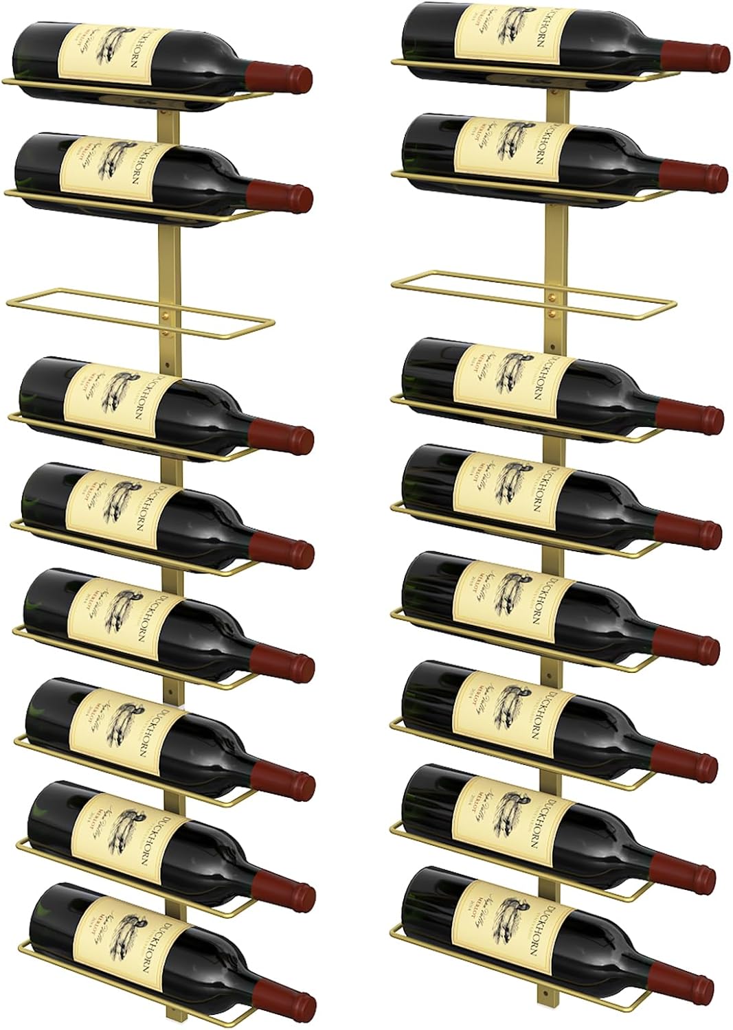Luxurious Wall Mounted Wine Rack for 18 Bottles Storage