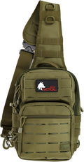 WOLF TACTICAL EDC Sling Bag - Concealed Carry Shoulder Bag (Green)