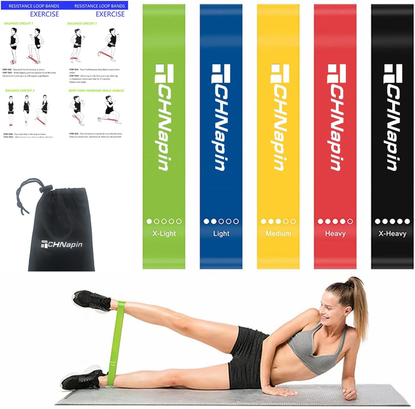 5-Level Latex Loop Bands Set for Full-Body Workouts