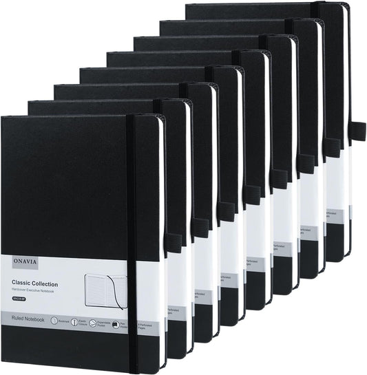 Premium Quality A5 Journal Set - 8 Pack 100 GSM Thick Paper - ONAVIA