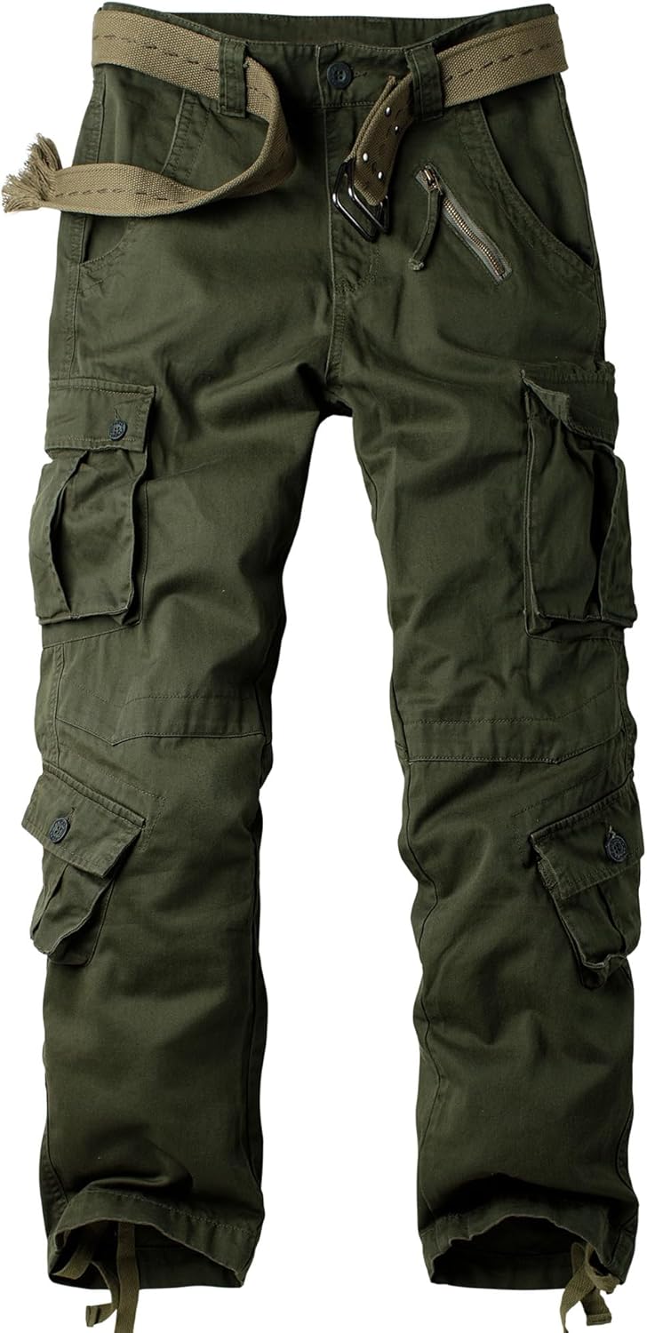 AKARMY Men's Casual Cargo Pants for Comfort and Durability