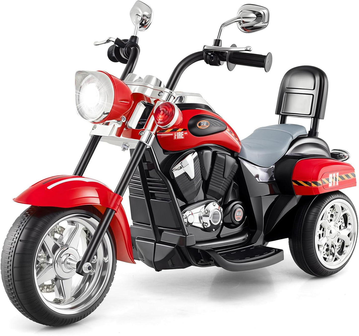 Costzon Kids Motorcycle - 6V Battery Powered Chopper Ride On