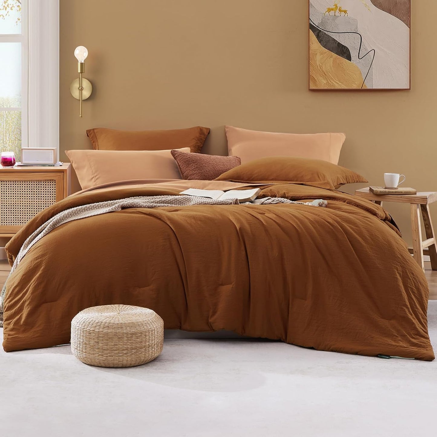 WRENSONGE Queen Comforter Set - 7 Pieces Warm Bedding Set