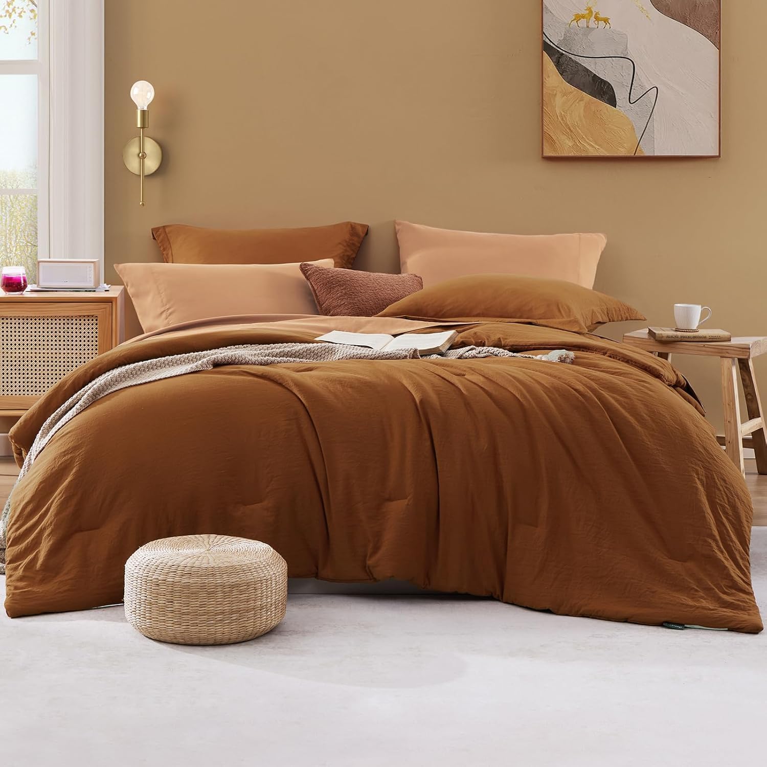 WRENSONGE Queen Comforter Set - 7 Pieces Warm Bedding Set
