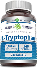 L-Tryptophan 1000mg Tablets Supplement - Natural Sleep Support