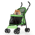 MoNiBloom 4 Wheels Pet Stroller for Small/Medium Dogs Cats - Easy-Fold