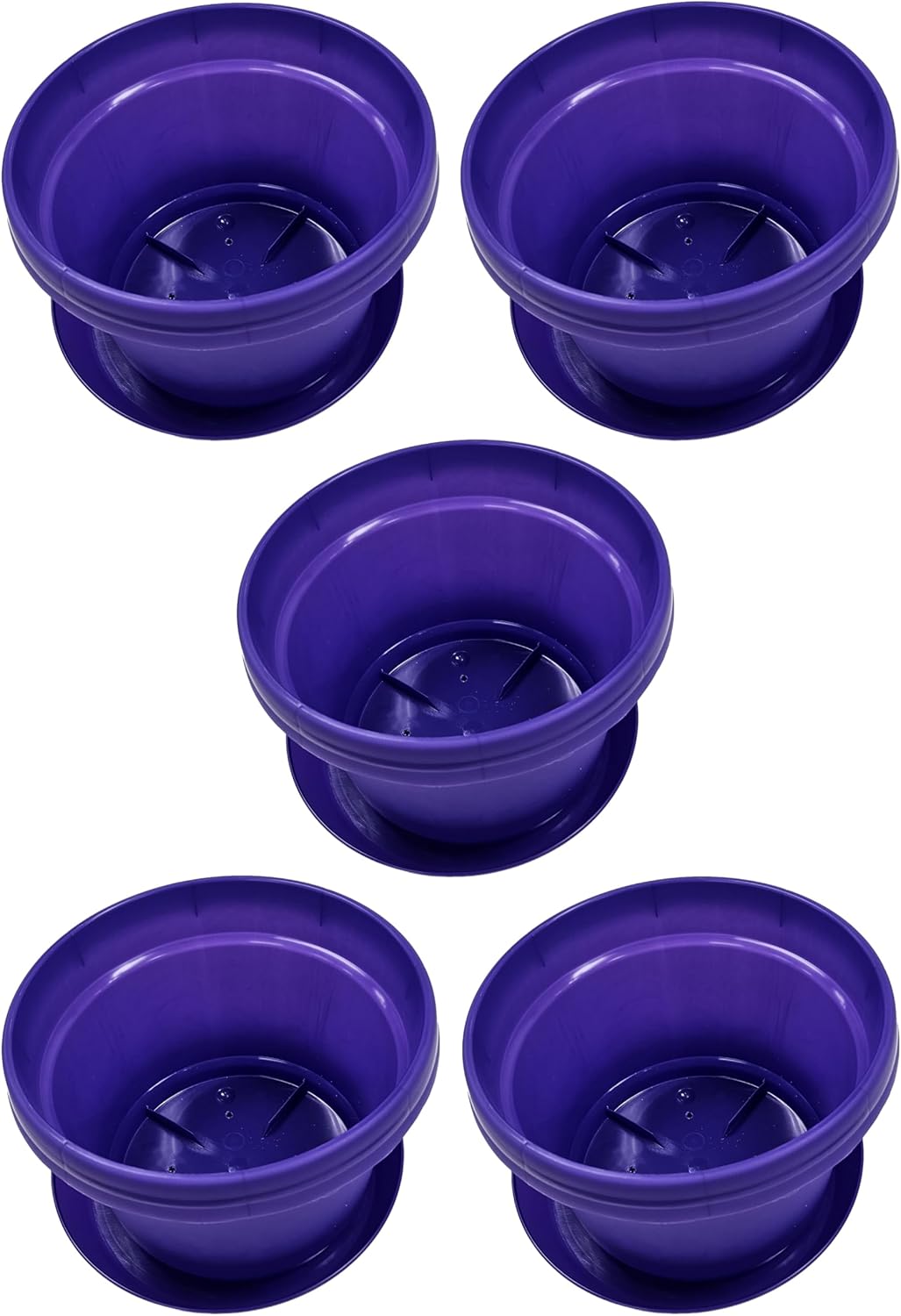 12 inch Purple Pots and Saucers for Colorful Flower Planters