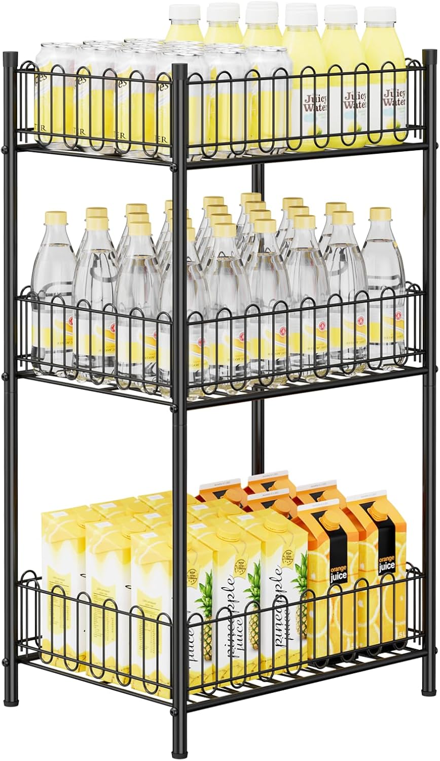 OYEAL Water Bottle Holder Rack - 3 Tier Soda Drink Organizer