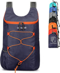 Compact 16L Water-Resistant Daypack for Easy Carry-on in Dark Blue