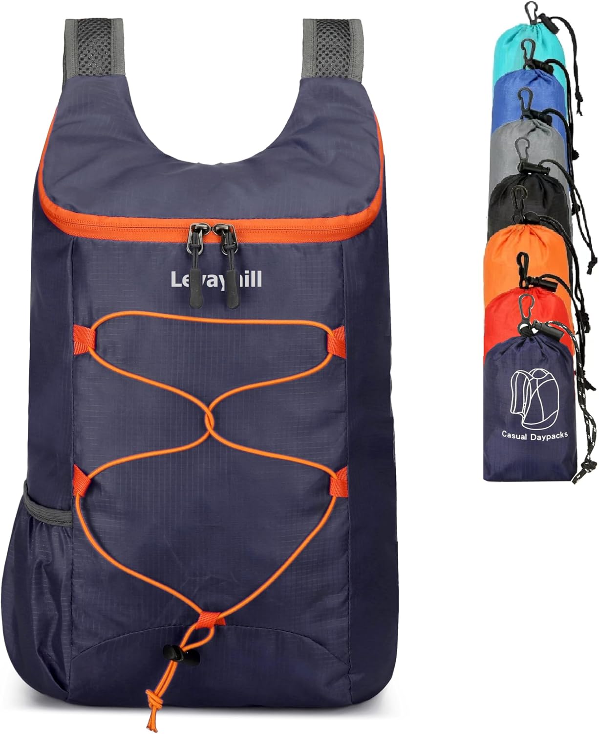 Compact 16L Water-Resistant Daypack for Easy Carry-on in Dark Blue