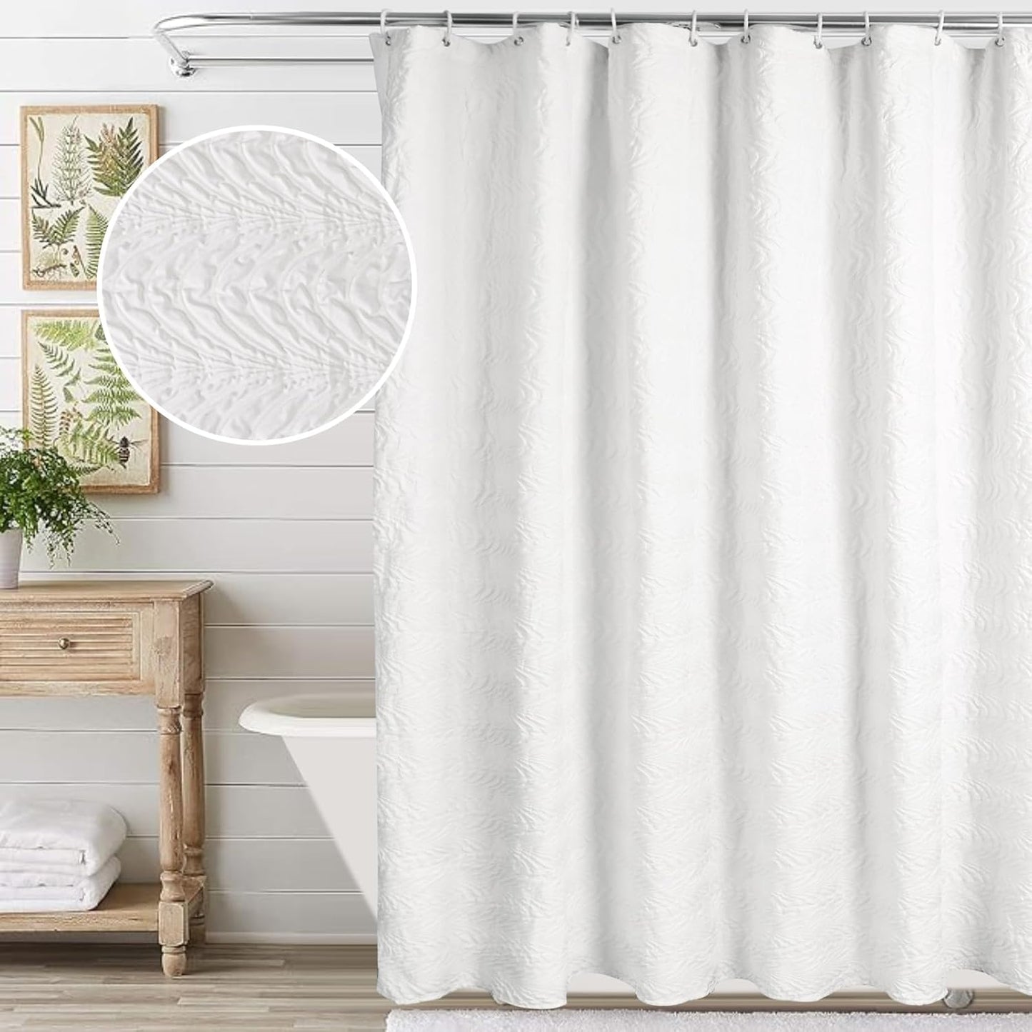 Soft Machine Washable Boho Shower Curtain - Hotel Quality 72x72
