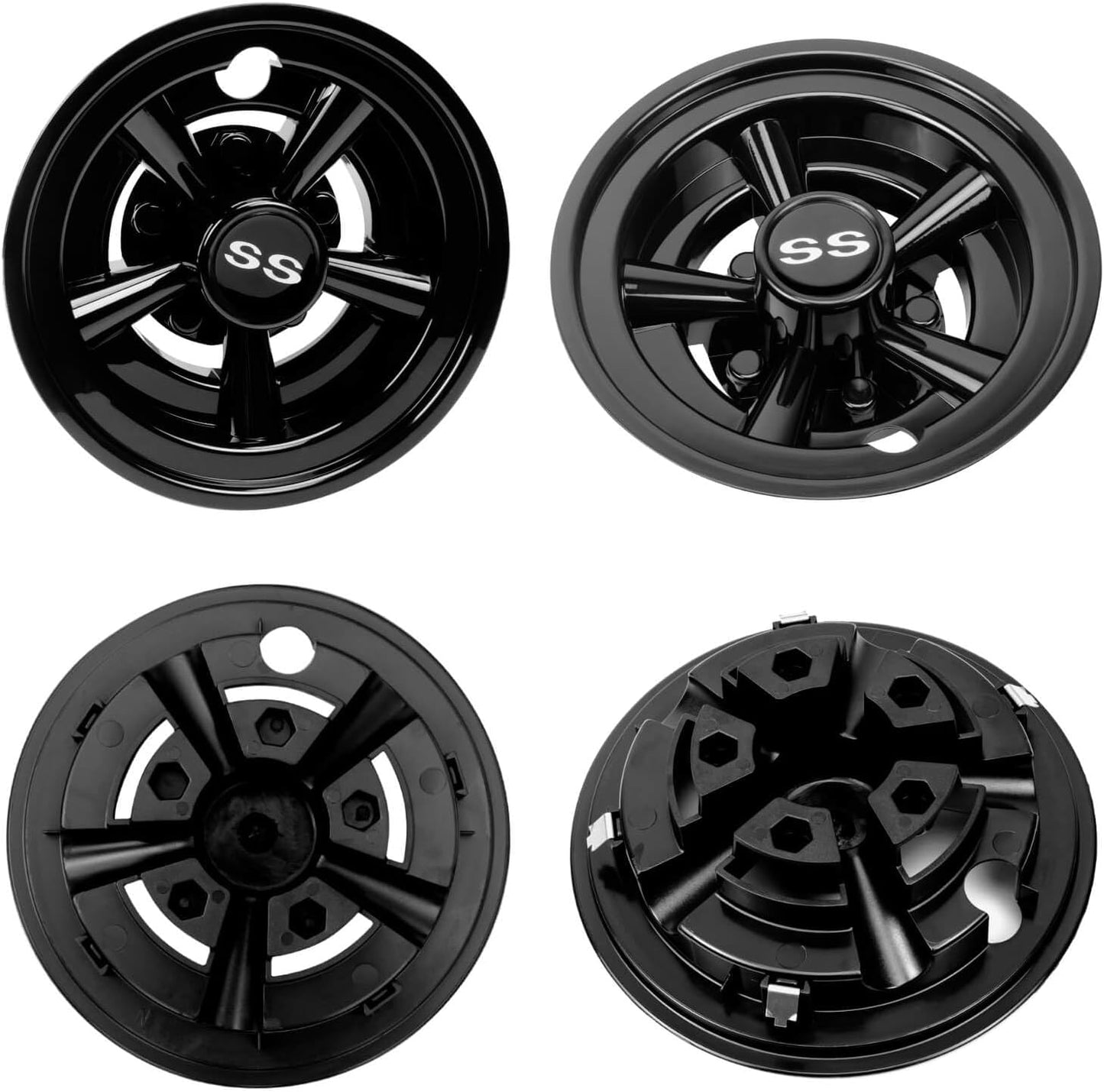 NOKINS Golf Cart Hubcaps for EZGO Yamaha Club Car 8 Inch Wheels