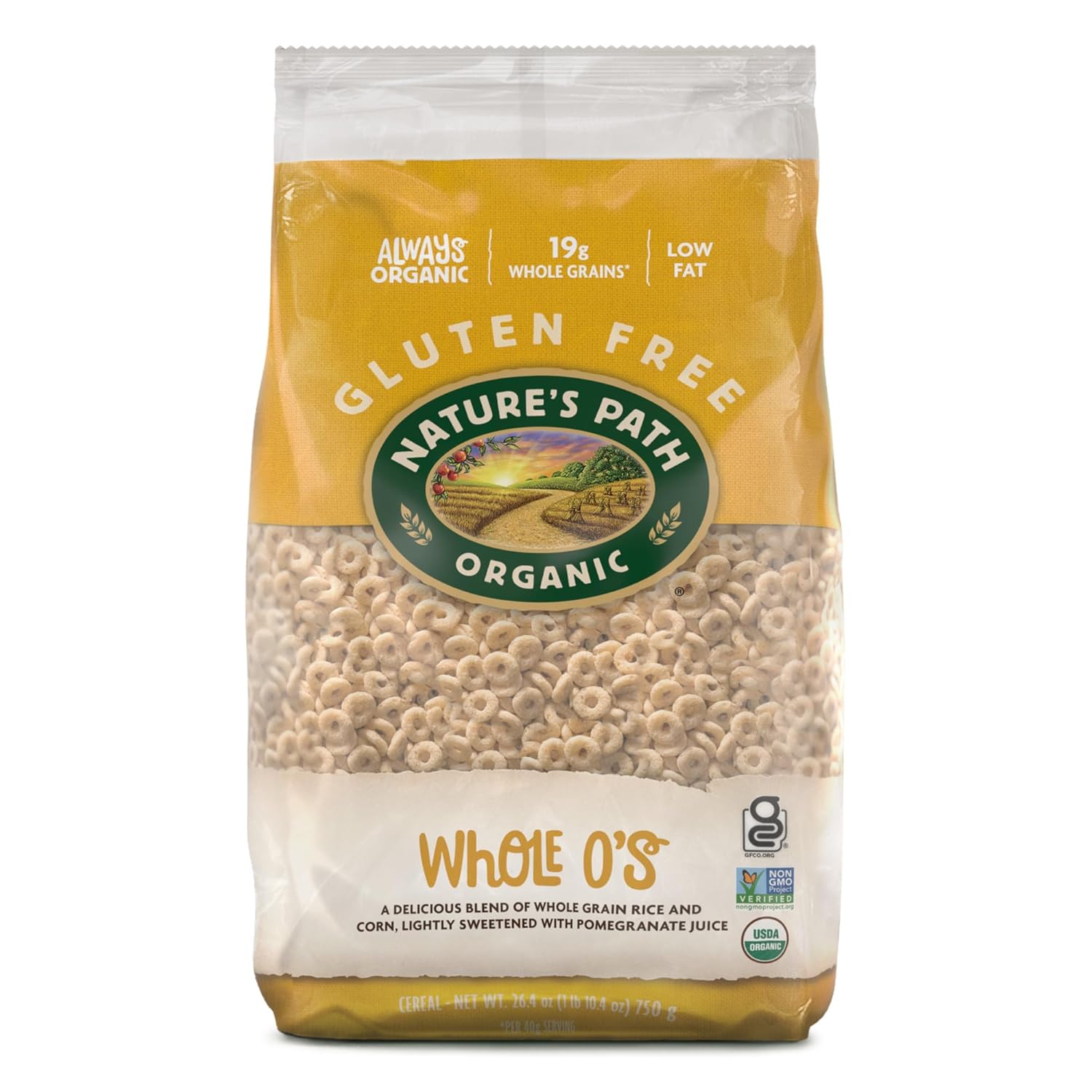 Nature's Path Organic Whole O's Cereal - Gluten Free & Non-GMO