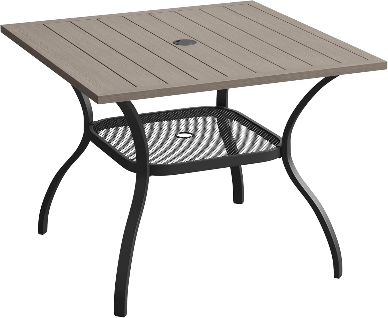 VICLLAX 37.8in Square Outdoor Patio Table for Garden Dining