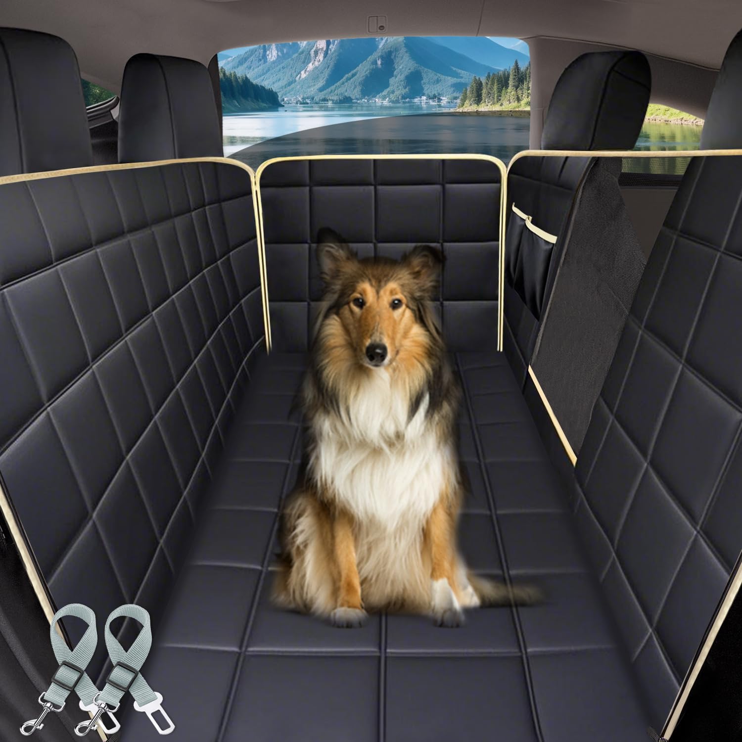 Dog Car Hammock for Tesla Model 3 with Waterproof Design
