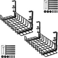 Under Desk Cable Management Tray 16in No Drill Cord Organizer - Tidy