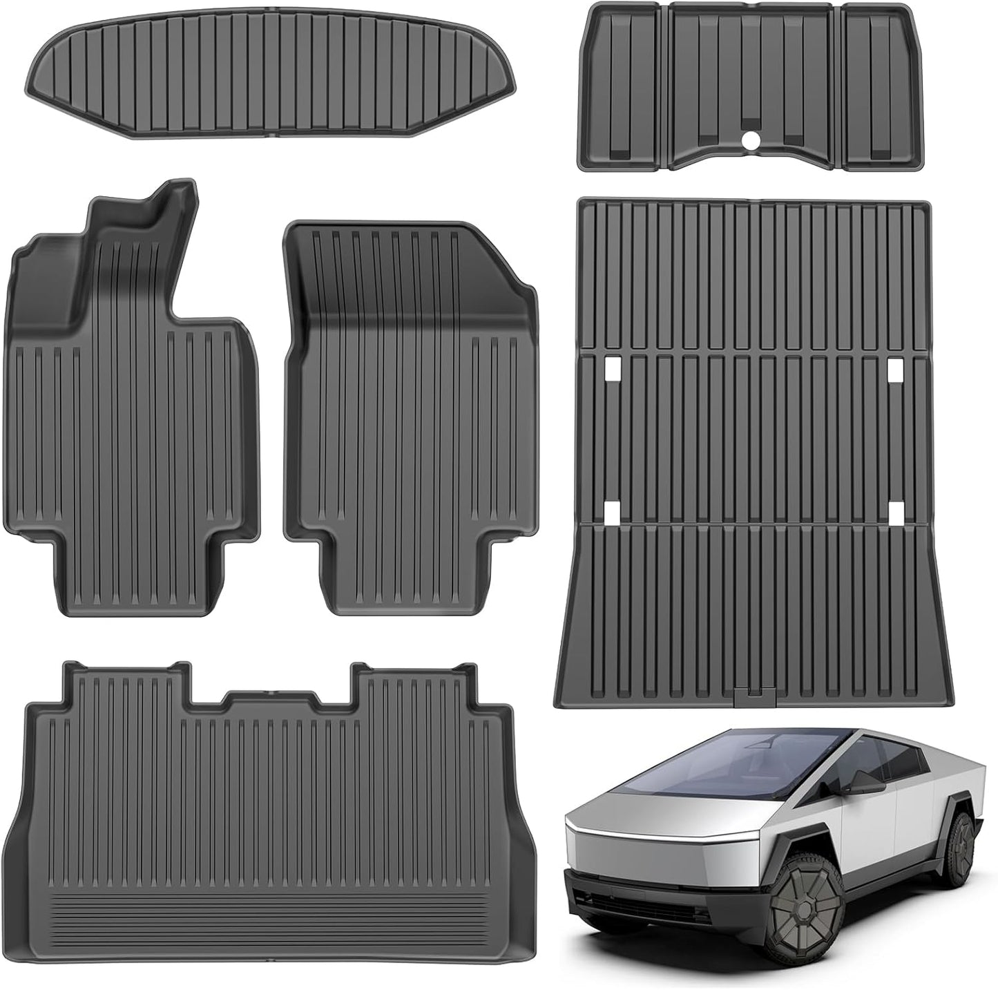 Custom Fit All Weather Floor Mats for Tesla Cybertruck 2024 2025