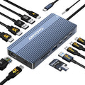 USB C Docking Station Dual Monitor 14-in-1 - 4K Triple Display Hub