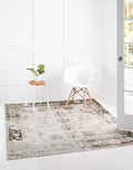 Unique Loom Sofia Collection Area Rug - Casino (5 ft 3 in Square)