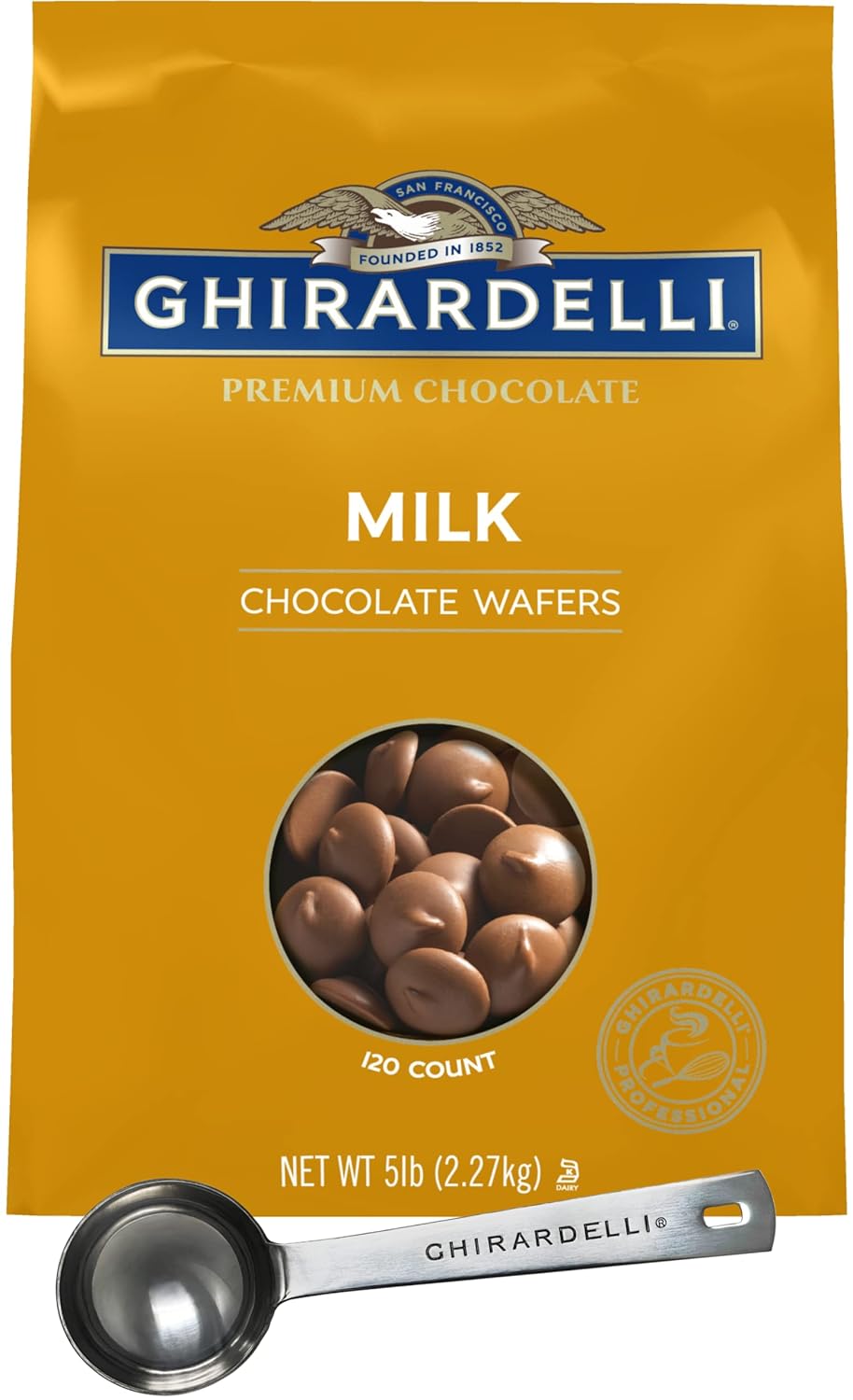 Ghirardelli Milk Chocolate Wafers for Baking and Desserts
