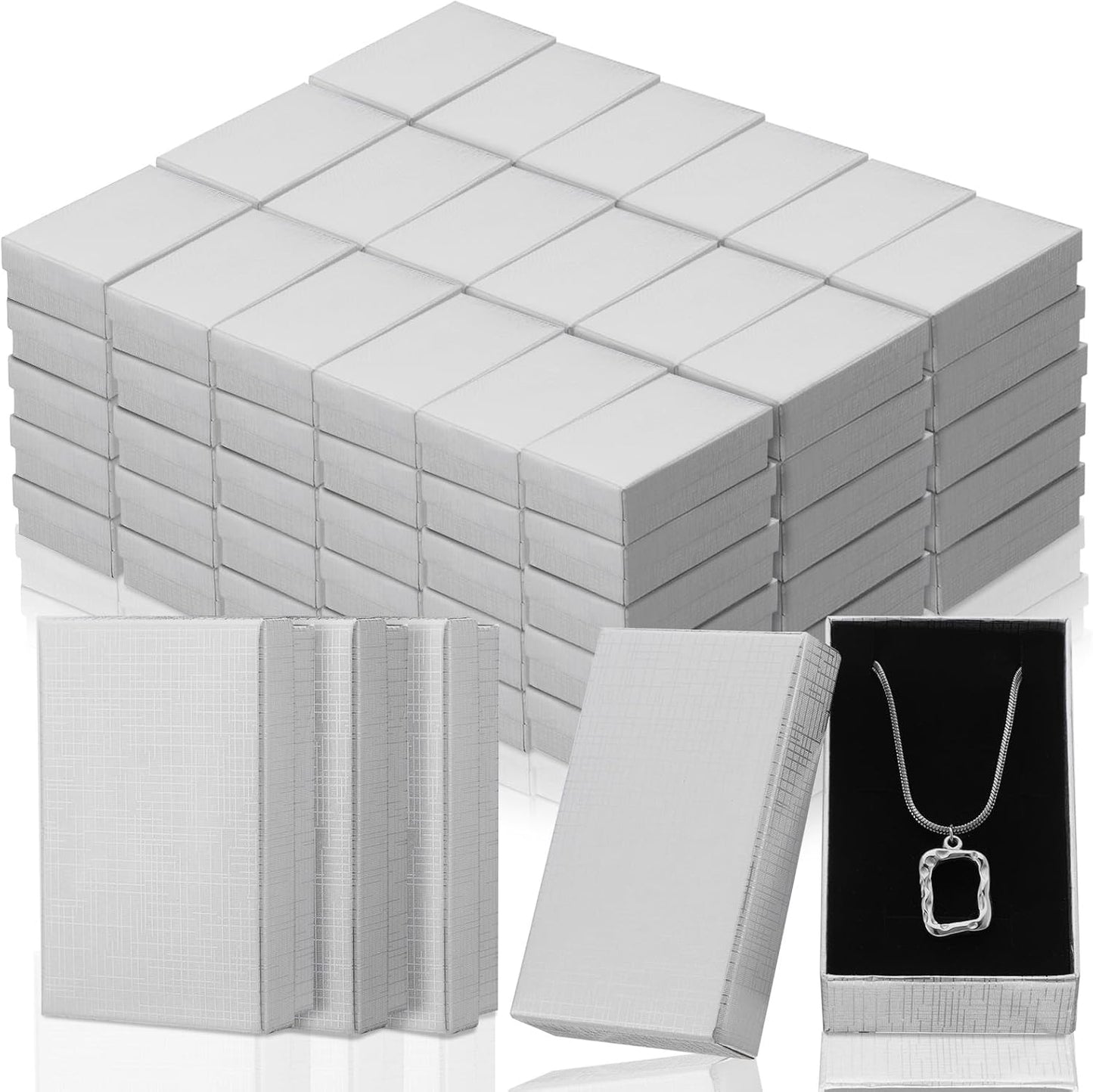 100 Pcs Jewelry Gift Boxes for Necklace Earring Bracelet Storage