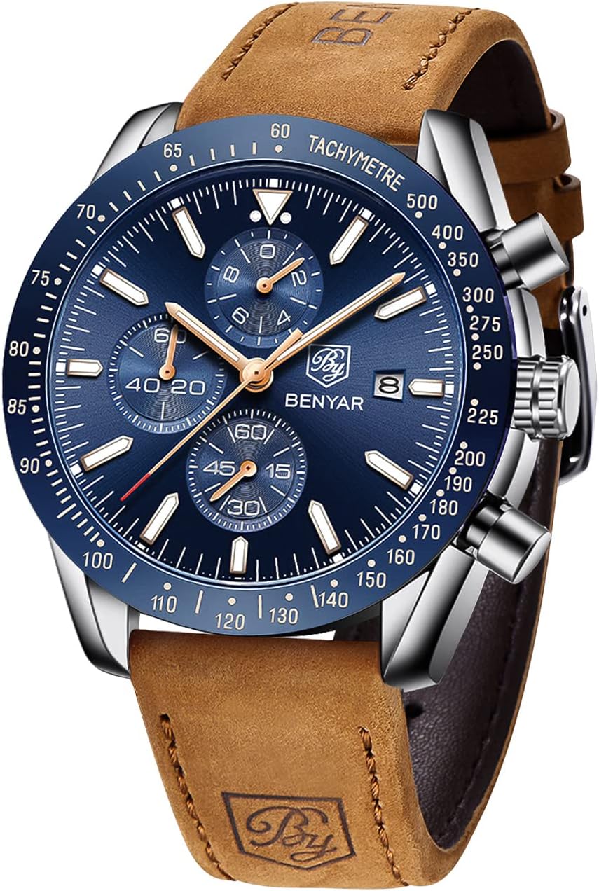 BY BENYAR Chrono Watch: Waterproof & Luminous